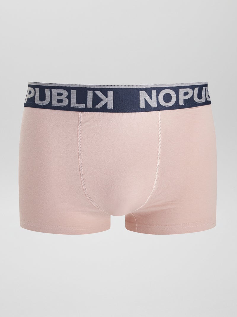 Set di 3 boxer 'No Publik' ROSA - Kiabi
