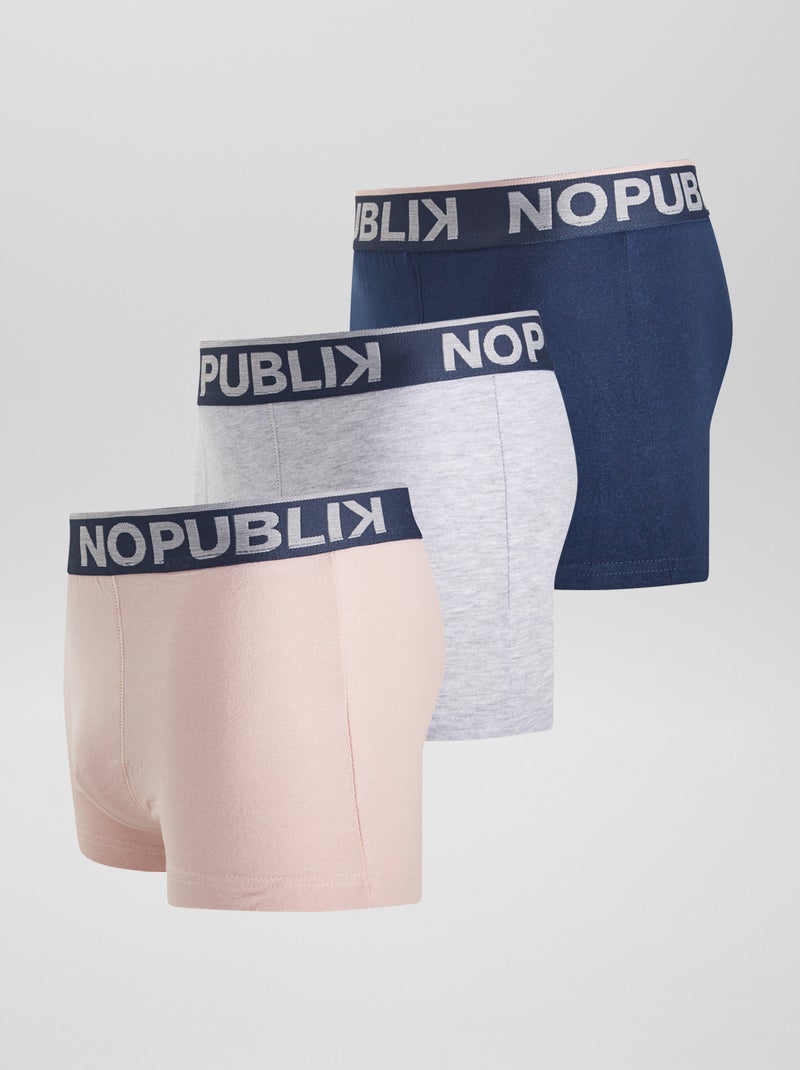 Set di 3 boxer 'No Publik' ROSA - Kiabi