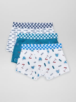 Set di 3 boxer stretch