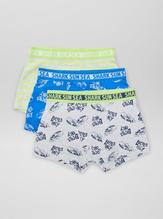 Set di 3 boxer stretch