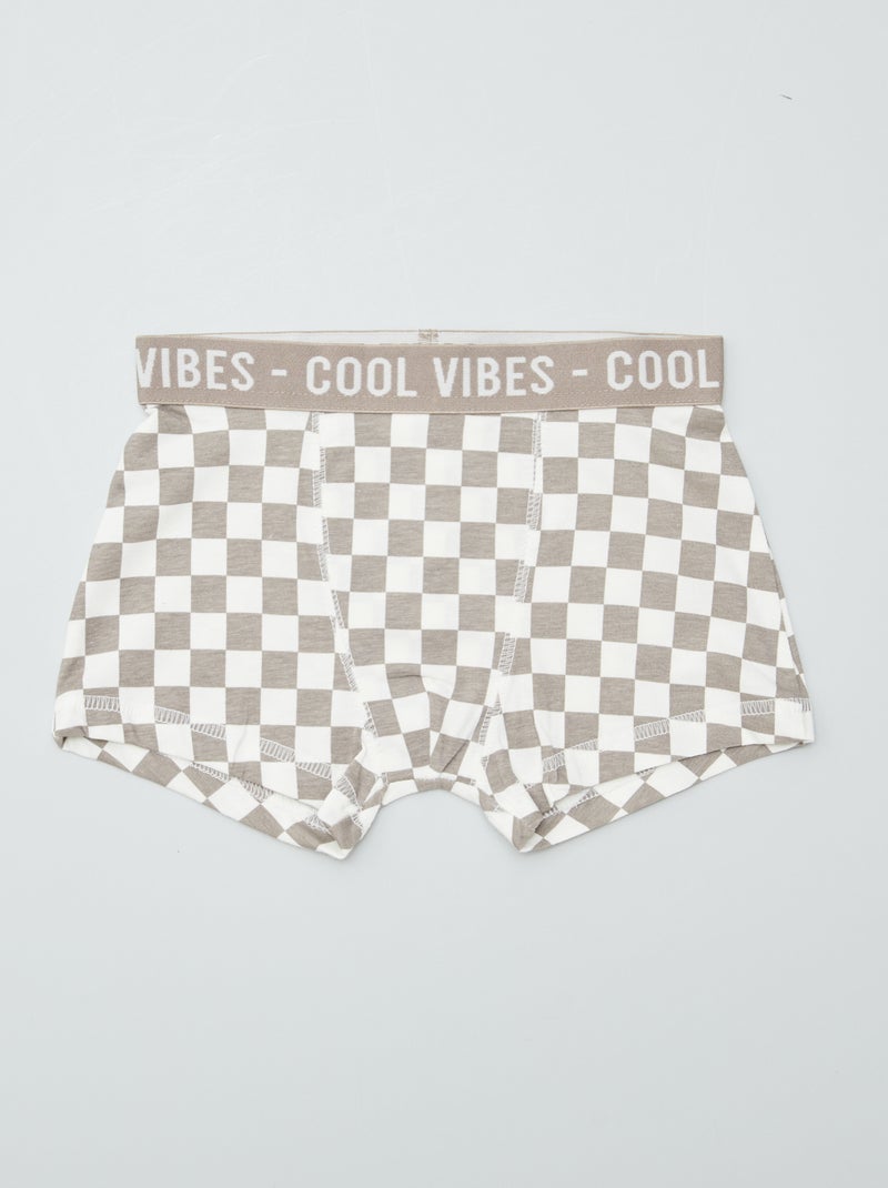 Set di 3 boxer stretch MARRONE - Kiabi