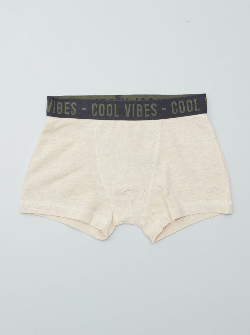 Set di 3 boxer stretch MARRONE - Kiabi
