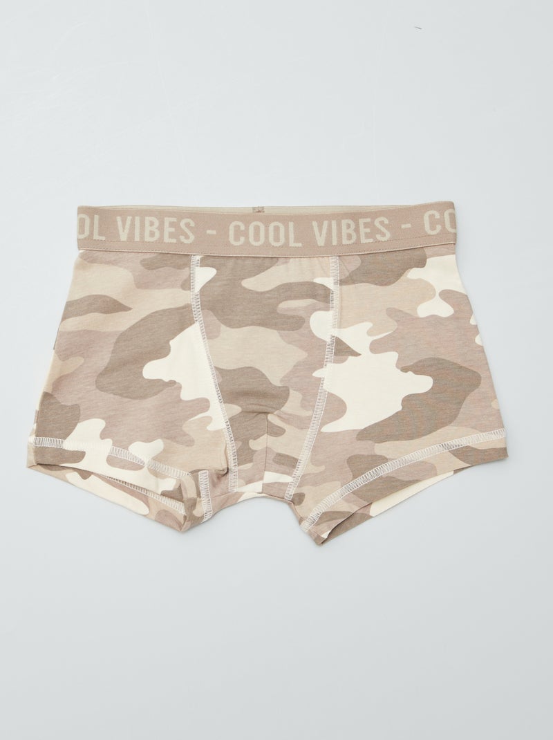 Set di 3 boxer stretch MARRONE - Kiabi