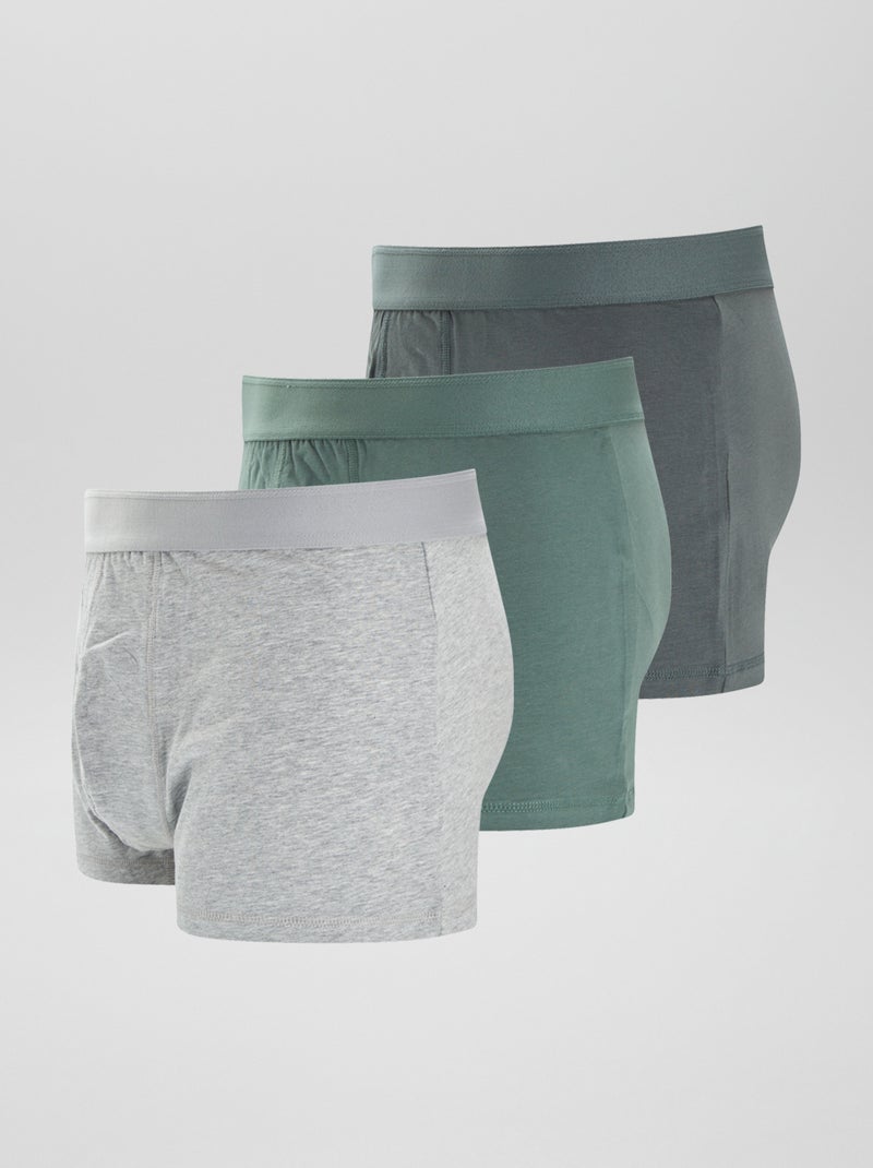 Set di 3 boxer taglie forti KAKI - Kiabi