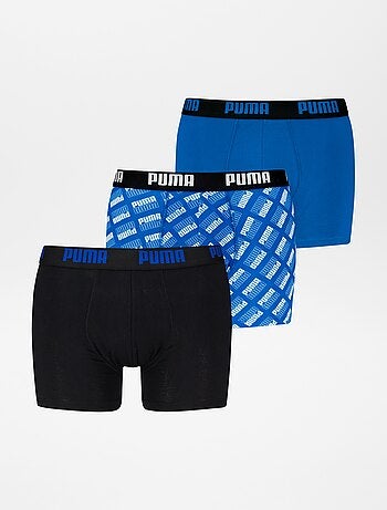 Set di 3 boxer tinta unita con stampa 'Puma'