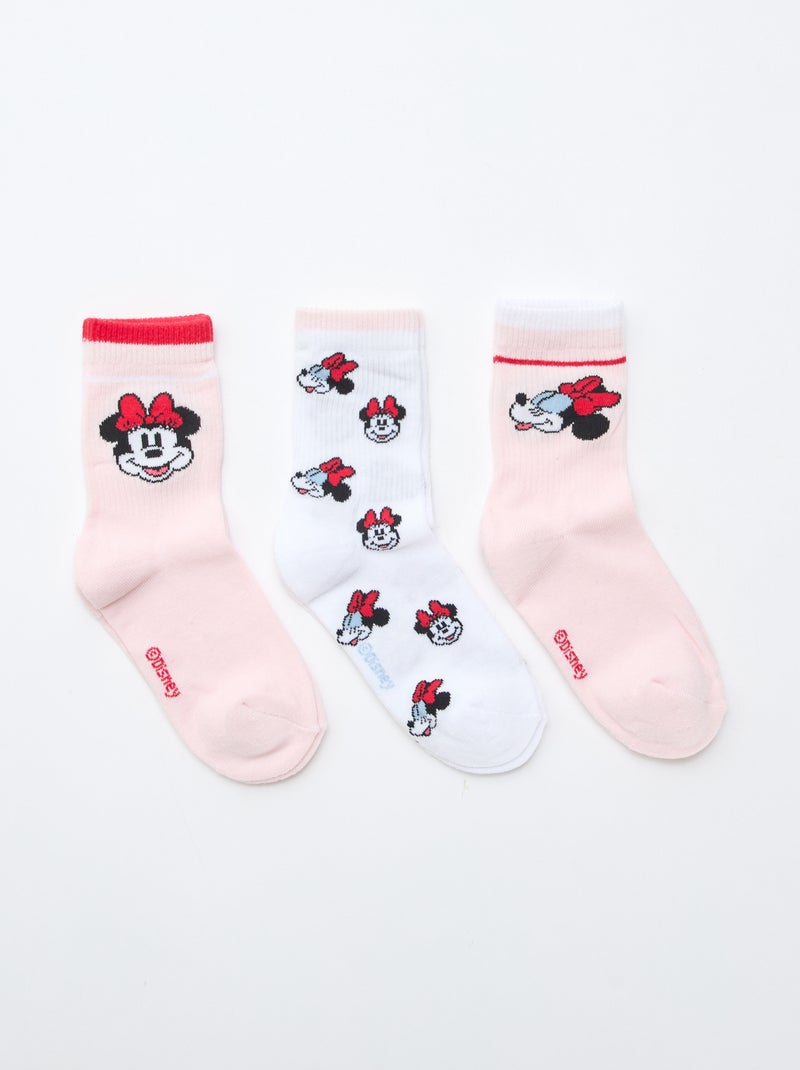 Set di 3 calzini fantasia \'Minnie\' Rosa - Kiabi