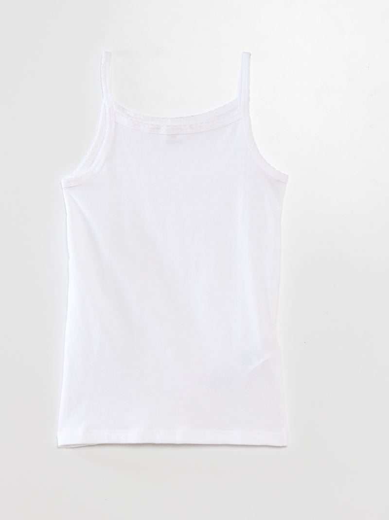 Set di 3 canotte in cotone BIANCO - Kiabi