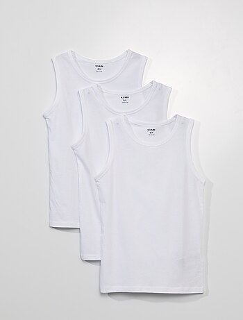 Set di 3 canotte in cotone