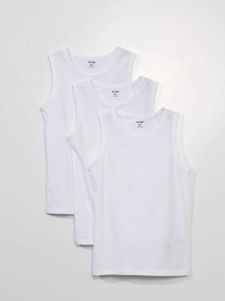Set di 3 canotte in cotone