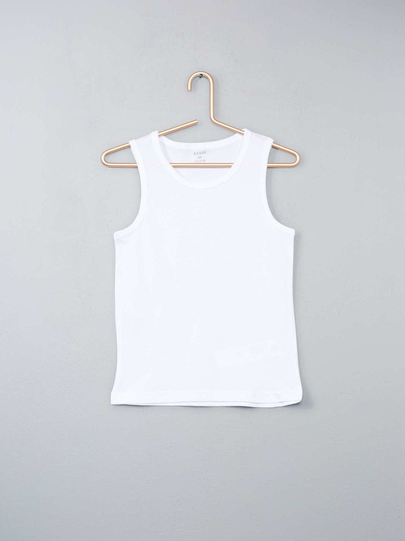 Set di 3 canotte in cotone Bianco - Kiabi