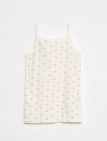 Set di 3 canotte in maglia pointelle