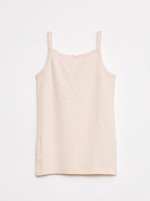 Set di 3 canotte in maglia pointelle - Kiabi