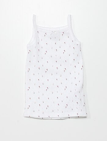 Set di 3 canotte in maglia pointelle