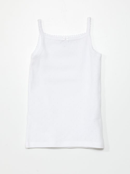 Set di 3 canotte in maglia pointelle - Kiabi