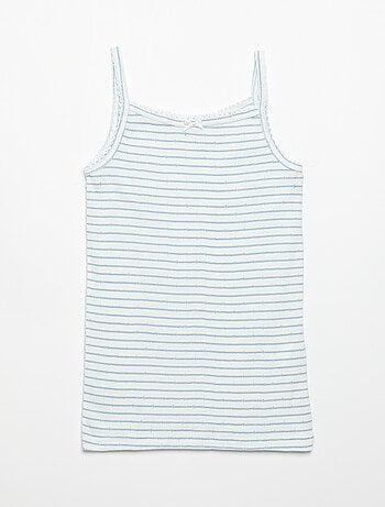 Set di 3 canotte in maglia pointelle