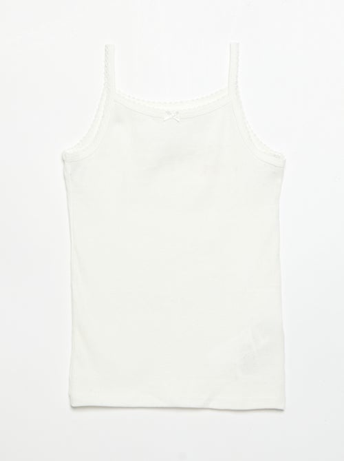 Set di 3 canotte in maglia pointelle - Kiabi
