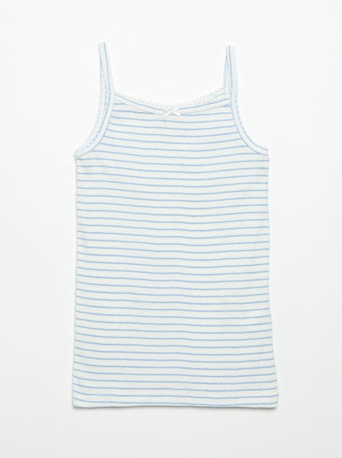 Set di 3 canotte in maglia pointelle - Kiabi