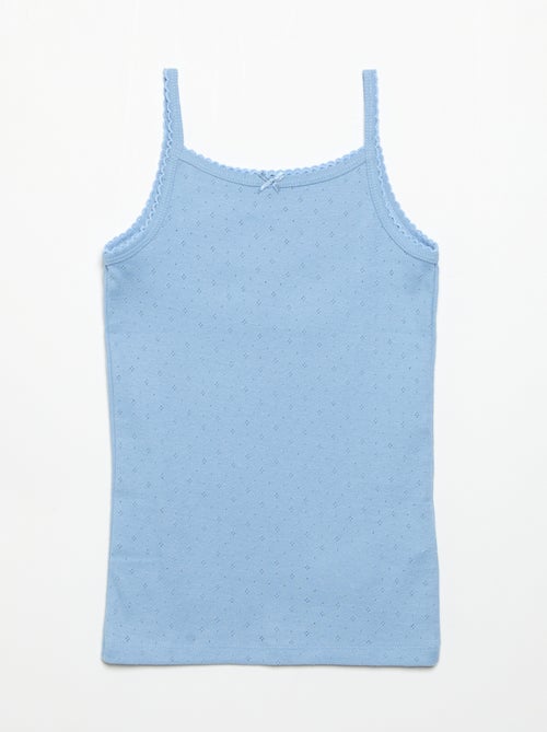 Set di 3 canotte in maglia pointelle - Kiabi