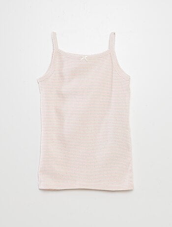 Set di 3 canotte in maglia pointelle
