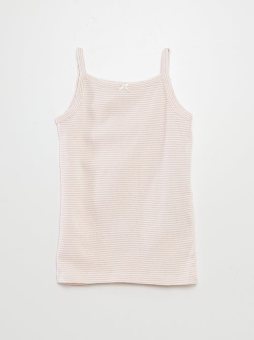 Set di 3 canotte in maglia pointelle - Kiabi