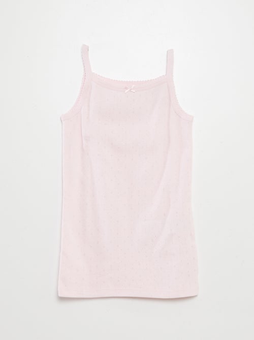 Set di 3 canotte in maglia pointelle - Kiabi