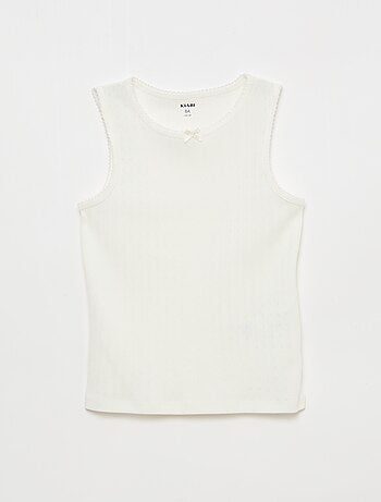 Set di 3 canottiere in maglia operata