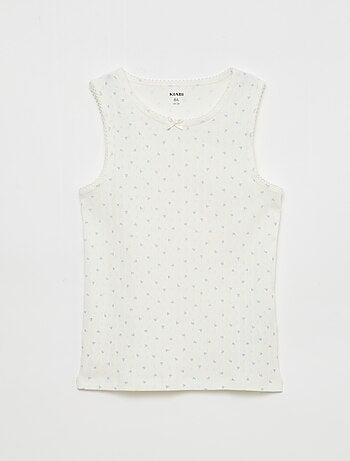 Set di 3 canottiere in maglia operata