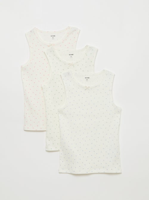 Set di 3 canottiere in maglia operata - Kiabi