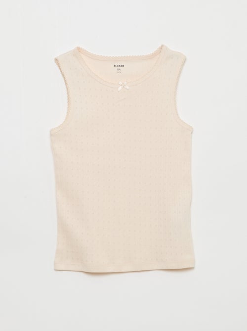 Set di 3 canottiere in maglia operata - Kiabi