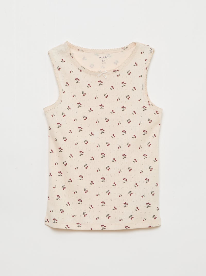 Set di 3 canottiere in maglia operata Rosa - Kiabi