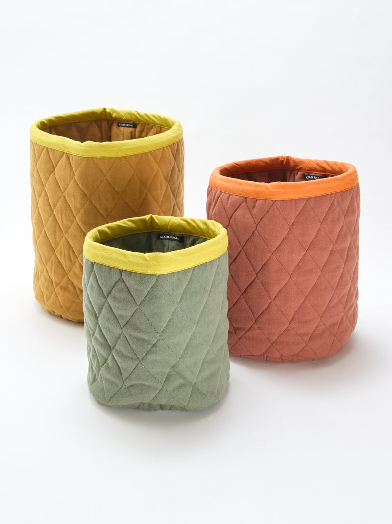 Set di 3 ceste portaoggetti in tessuto - Kiabi Home Marrone - Kiabi
