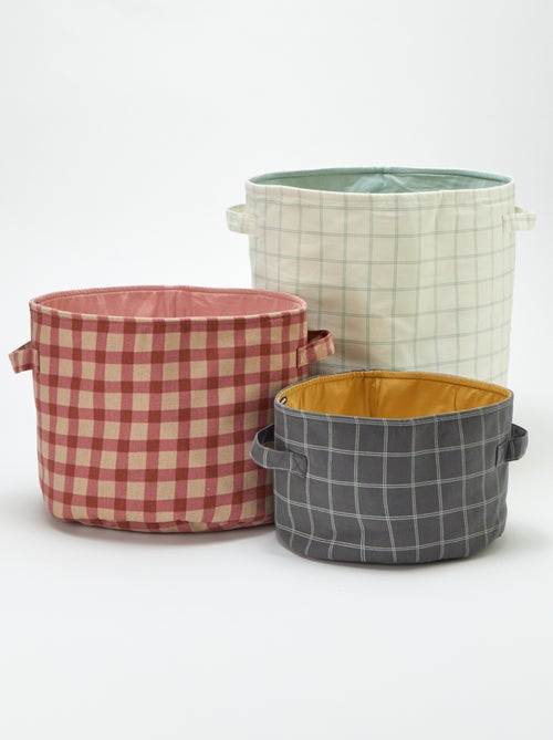 Set di 3 ceste portaoggetti in tessuto - Kiabi Home - Kiabi