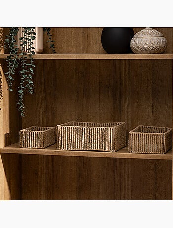 Set di 3 cesti ali marroni s m l