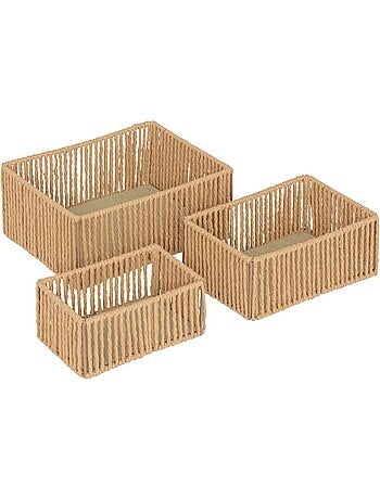 Set di 3 cesti ali marroni s m l