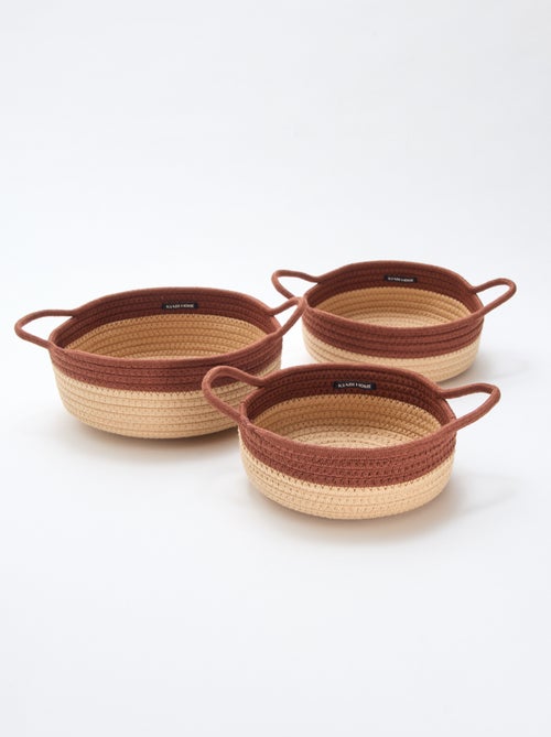 Set di 3 cesti con corda - Kiabi Set di 3 cesti con corda - Kiabi