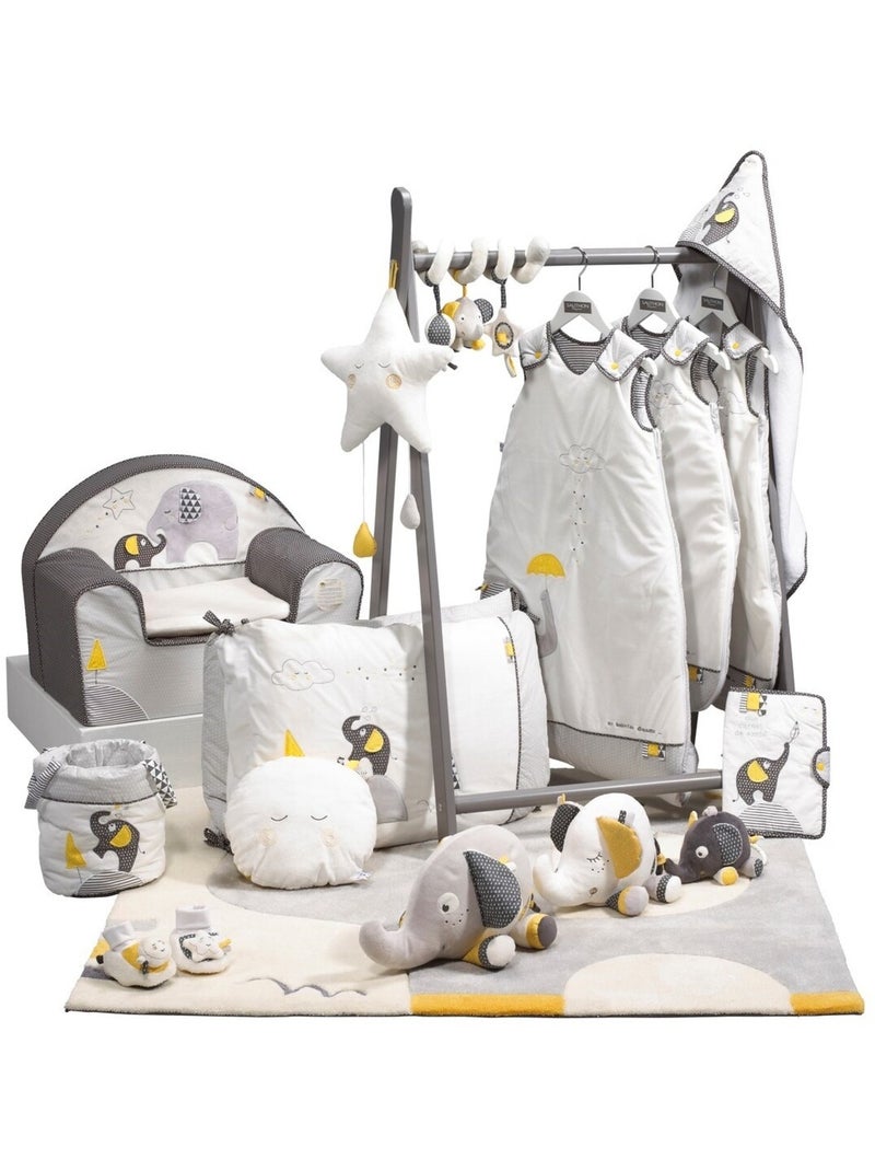 Set di 3 cestini in tessuto di cotone - SAUTHON Grigio - Kiabi