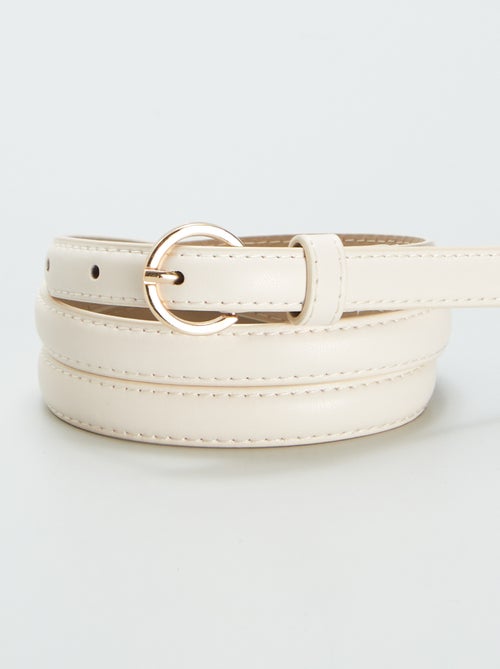 Set di 3 cinture sottili tinta unita - Kiabi