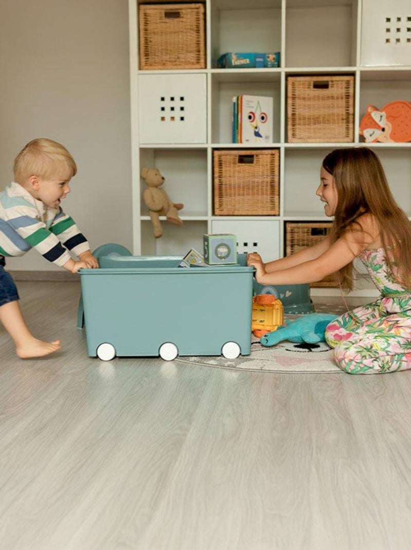 Set di 3 contenitori per il riordino con ruote Thermobaby PLAYBOX Maxi 42 L Turchese - Kiabi