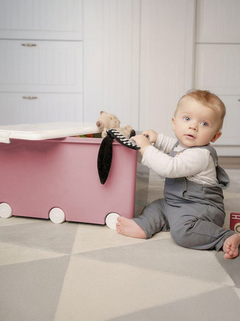 Set di 3 contenitori portaoggetti PLAYBOX maxi con ruote Thermobaby Rosa - Kiabi