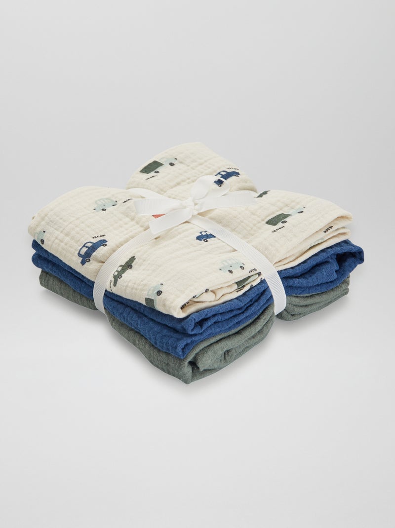 Set di 3 copertine in garza di cotone BEIGE - Kiabi
