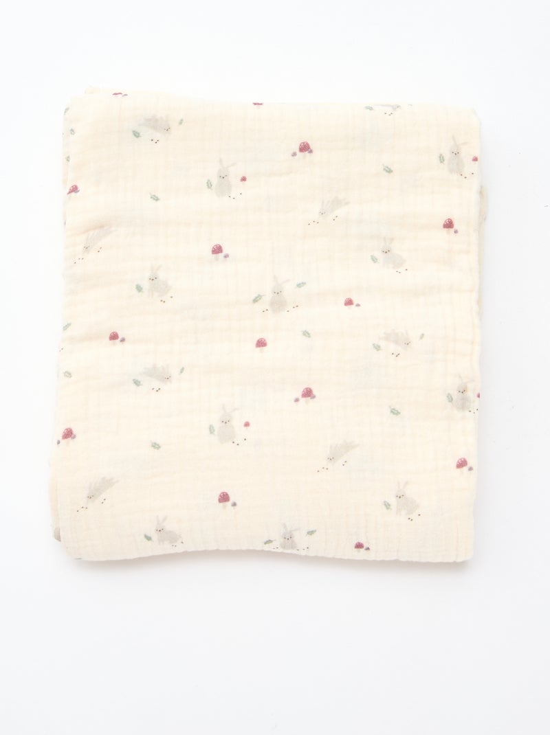 Set di 3 copertine in garza di cotone Bianco - Kiabi