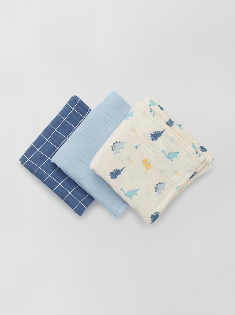 Set di 3 copertine in garza di cotone dino - Kiabi