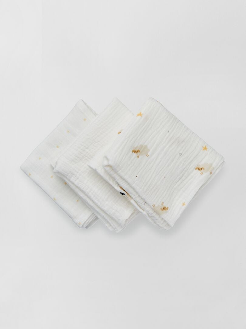 Set di 3 copertine in garza di cotone pecora - Kiabi