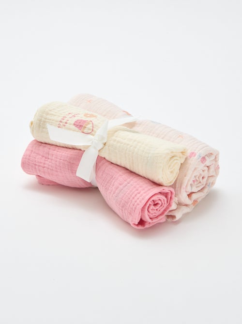Set di 3 copertine in garza di cotone - Kiabi