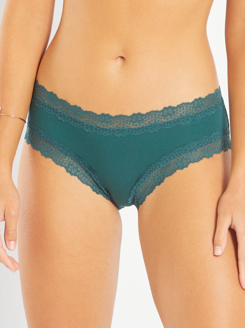 Set di 3 culotte a costine BEIGE - Kiabi