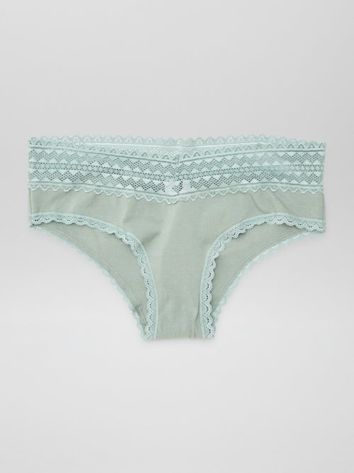 Set di 3 culotte con pizzo - Kiabi