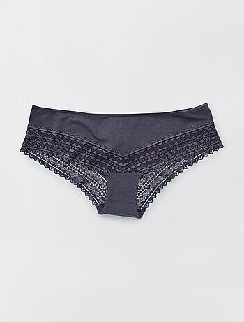Set di 3 culotte cotone e pizzo