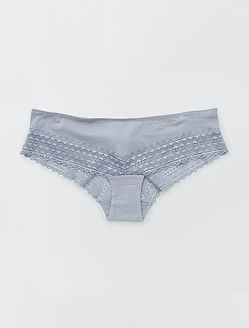 Set di 3 culotte cotone e pizzo