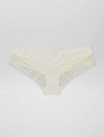 Set di 3 culotte cotone e pizzo