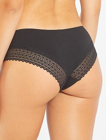 Set di 3 culotte cotone e pizzo